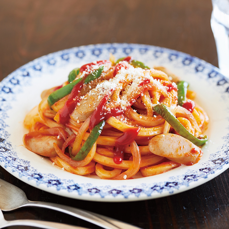 冷凍うどんで作る！チーズナポリタンうどん