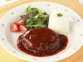 煮込みハンバーグ 温玉ソースリビング岡山Web