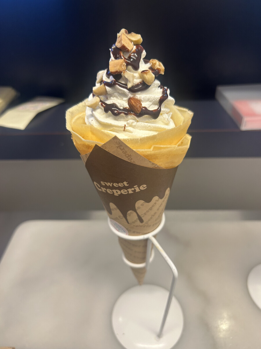 チョコバナナアイスクレープ