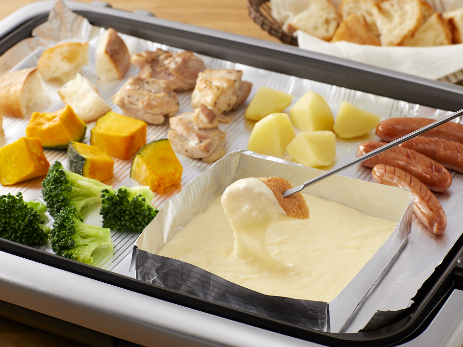 簡単♪ホットプレートdeチーズフォンデュ