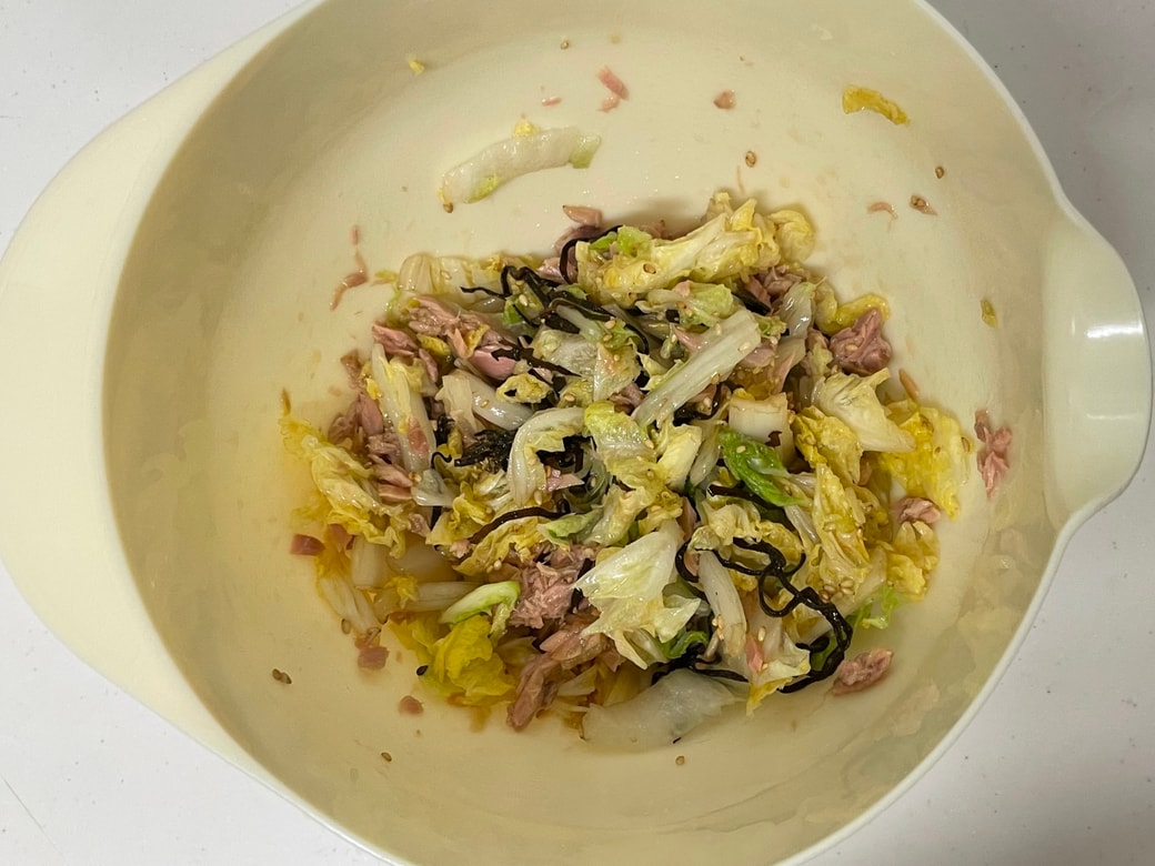 ツナと塩昆布で!やみつき無限白菜