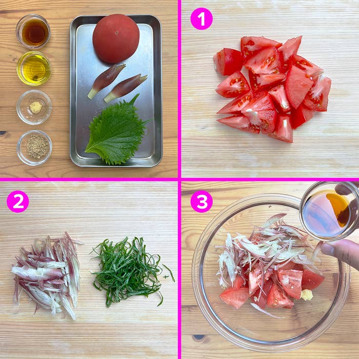 きゅうりとみょうがの和え物