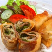 がっつり 豚バラ肉の春巻き