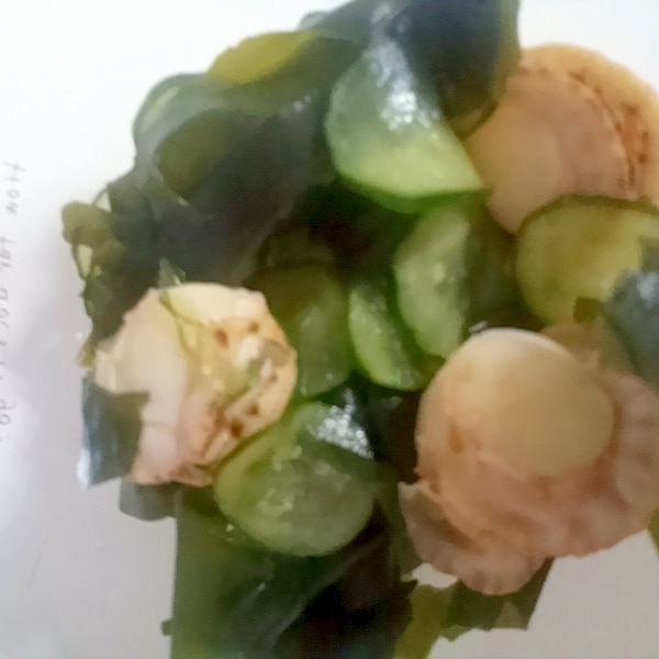 ホタテときゅうりの酢の物醤油、味噌 本物の味ひとすじ フンドーキン醤油 九州大分県臼杵