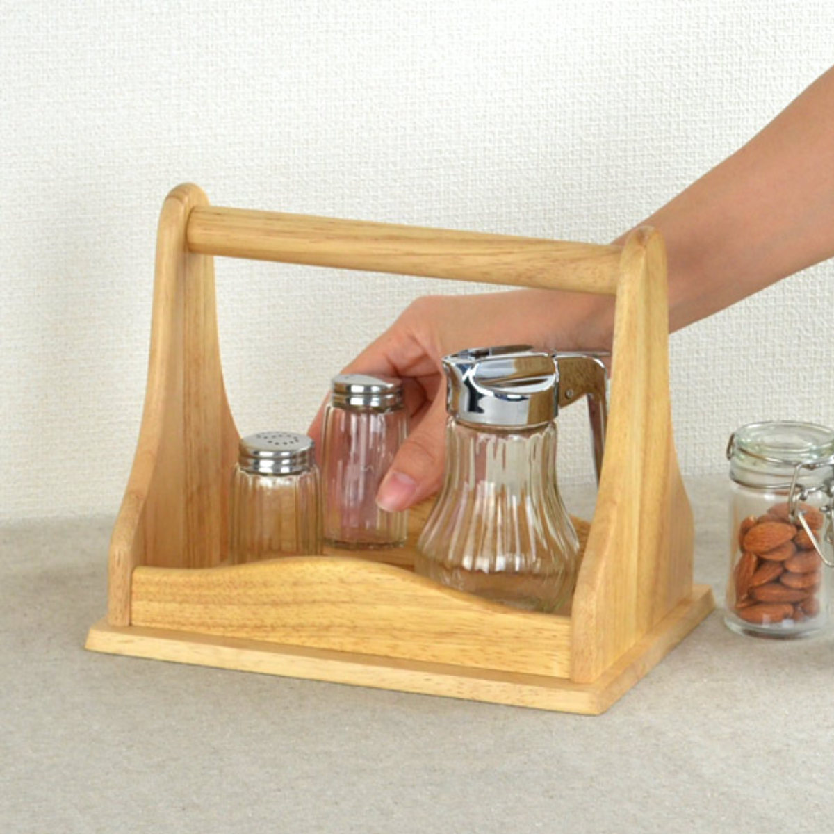 昭和レトロ卓上調味料トレー天然木LIV-JOY レック