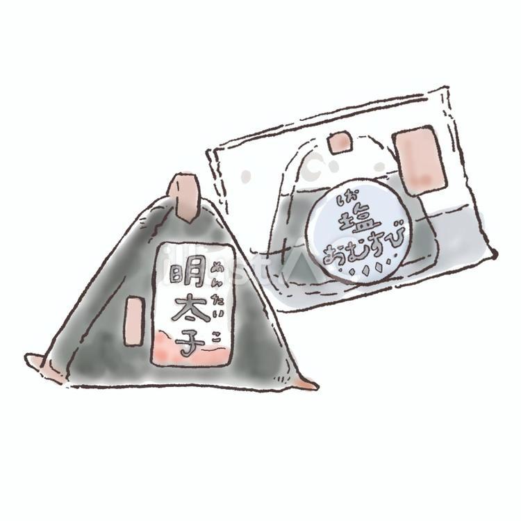 コンビニの、ワカメおにぎりの無料イラストイラストセンタ