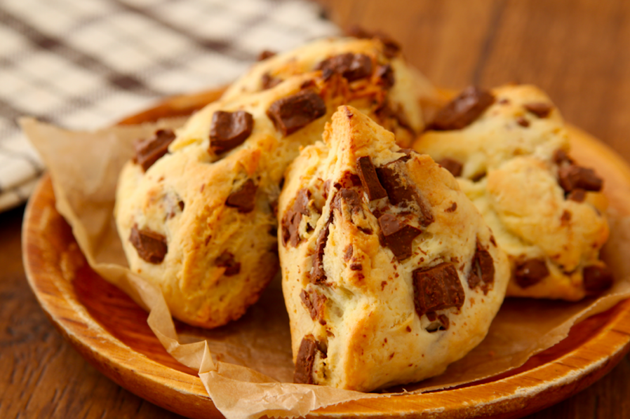 大人気レシピ バター不使用！チョコバナナスコーン