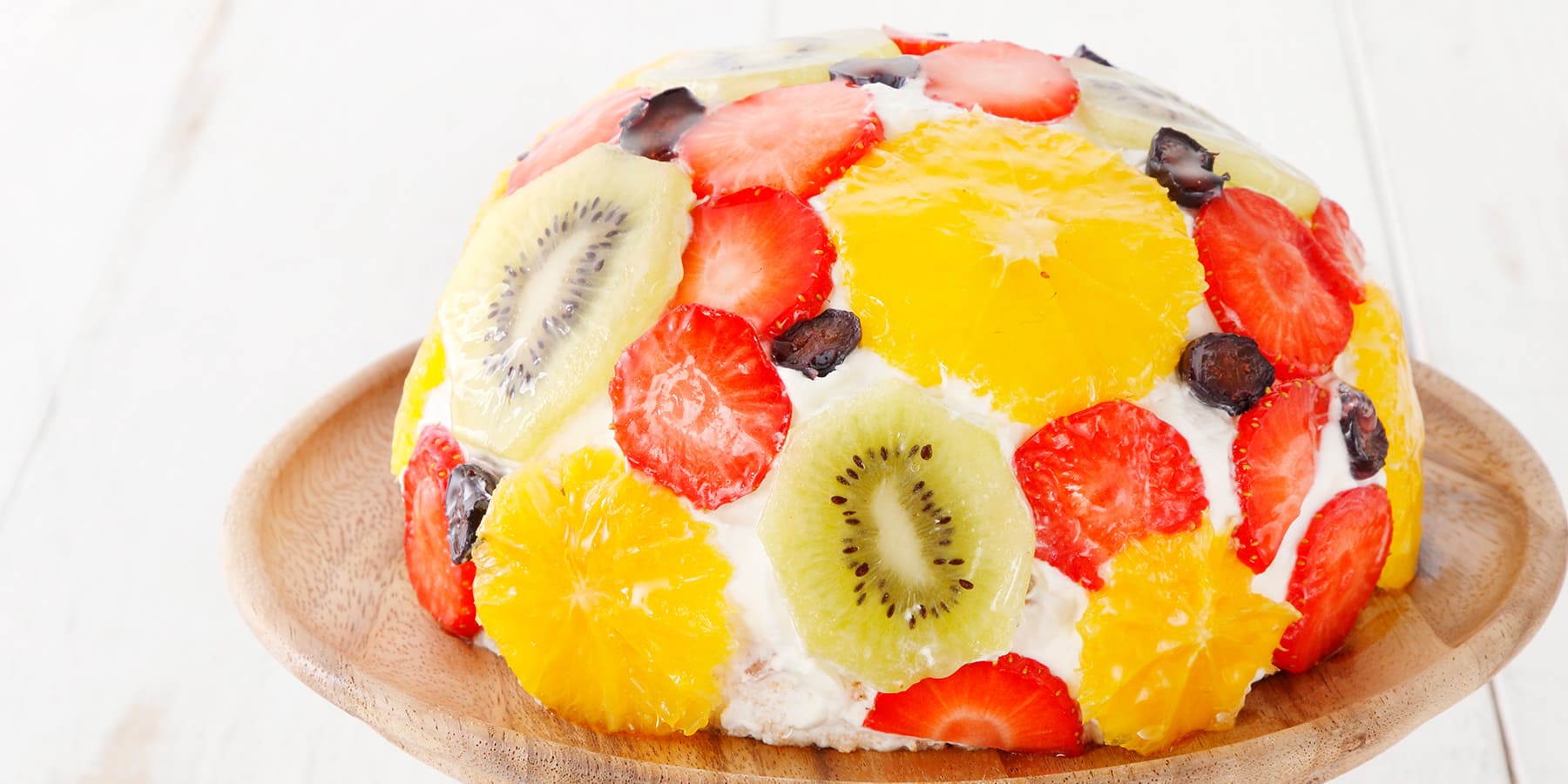 季節のミニデコレーションケーキ ～夏のフルーツバスケット～：むさしのルビ