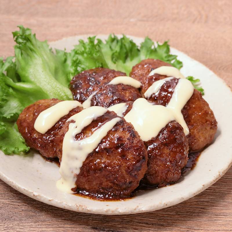 照り焼きハンバーグのレシピ！付け合わせに便利な絶品料理