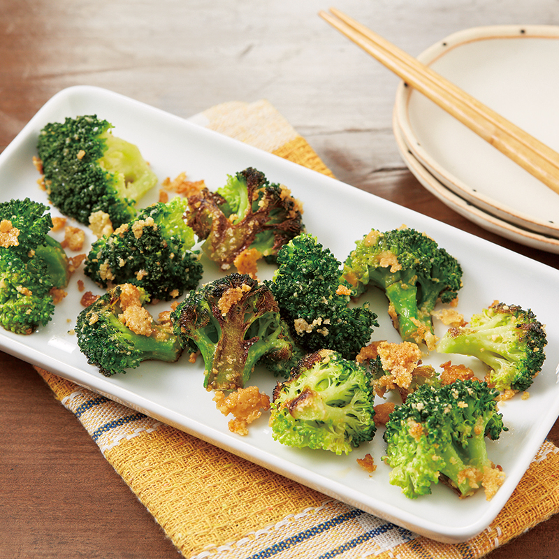 ブロッコリーの粉チーズ焼き