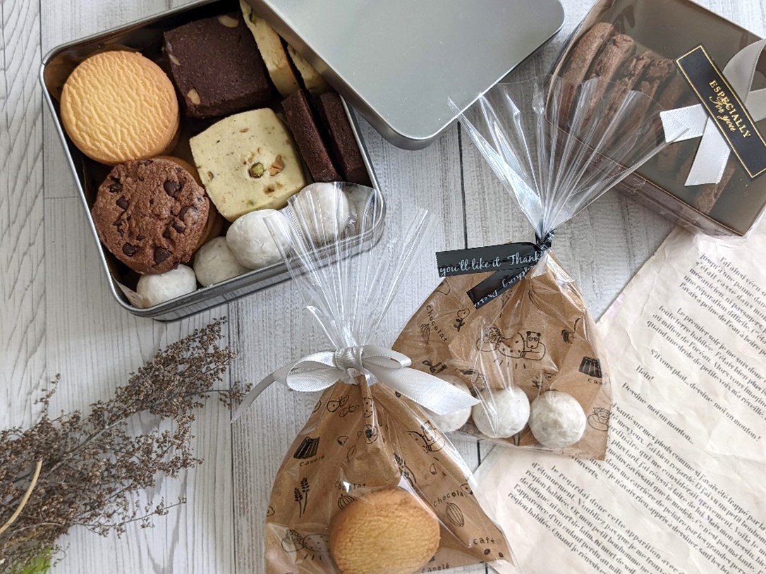 袋を汚さない!台紙を使ったスノーボールのラッピングラッピング富澤商店