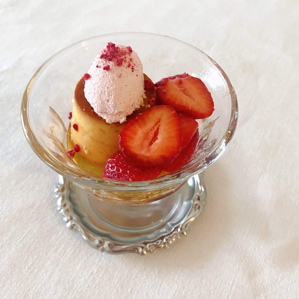 盛り付け簡単！プリンアラモードパフェ