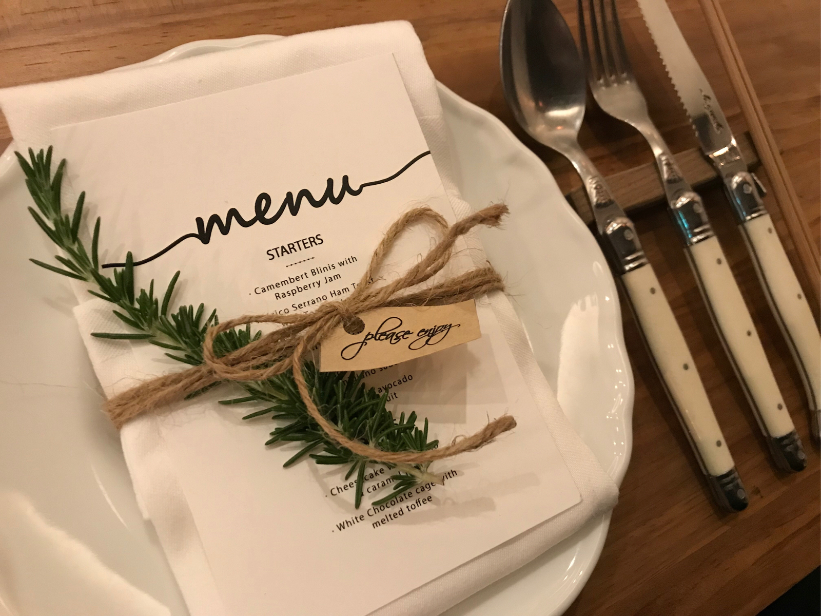 コースのことが詳しくわかる「メニュー表」を作りました！！ - ごちそうを楽しむ - ごちそう会ごち会