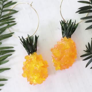 5分でできる！ねんどでパイナップルを作ろう！～半立体バージョン～