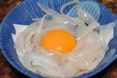 料理家 橋本彩さん考案 いかオクラ卵黄のっけ丼