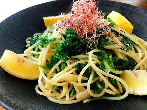 あおさ海苔と柚子胡椒のパスタ