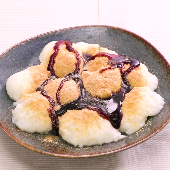 材料3つ レンジで3分!ミルク餅の作り方!syun cooking