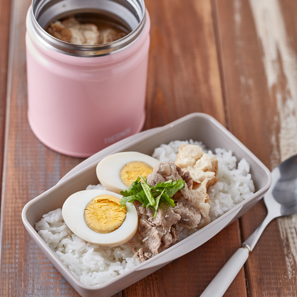 お弁当 スープジャーでランチ用 ちくわと卵のお粥♪