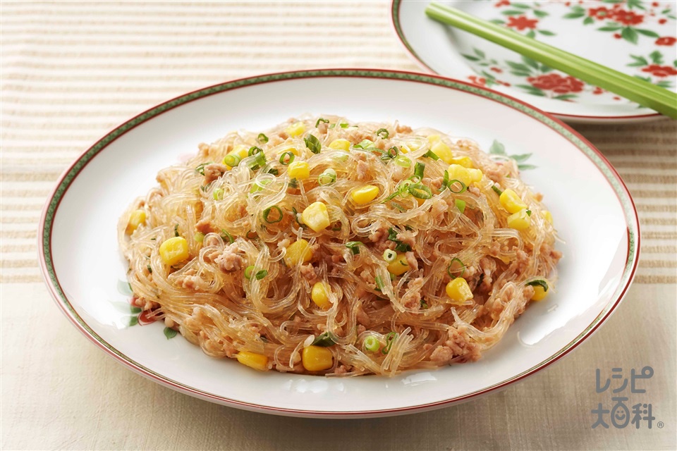 豚ひき肉と春雨炒め 子どものお手伝い料理