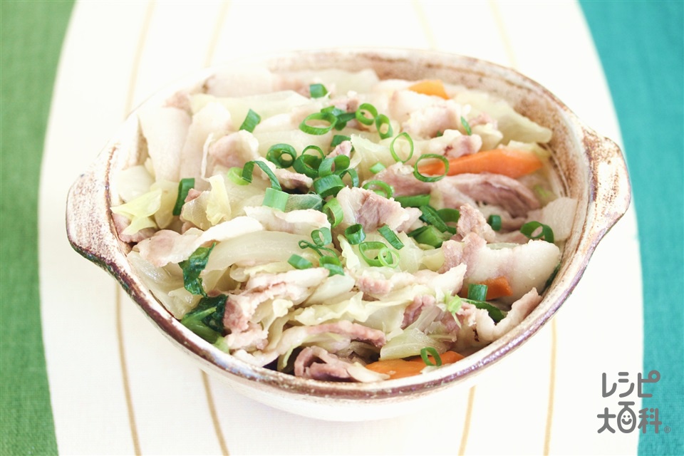 豚ニラレンジ蒸し 副菜