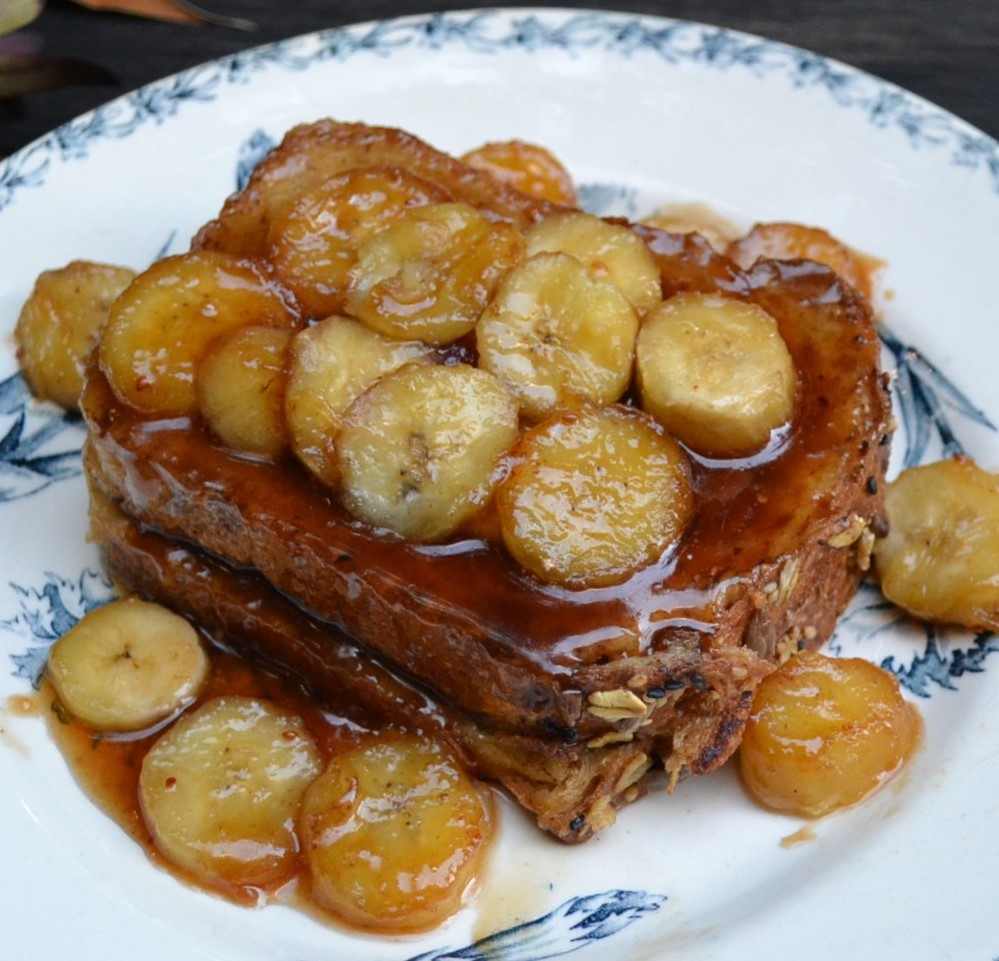 バナナ＊オールブラン＊ヨーグルトフレンチトースト♬