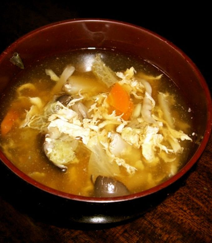 松茸のお吸い物で！きのこの炊き込みご飯