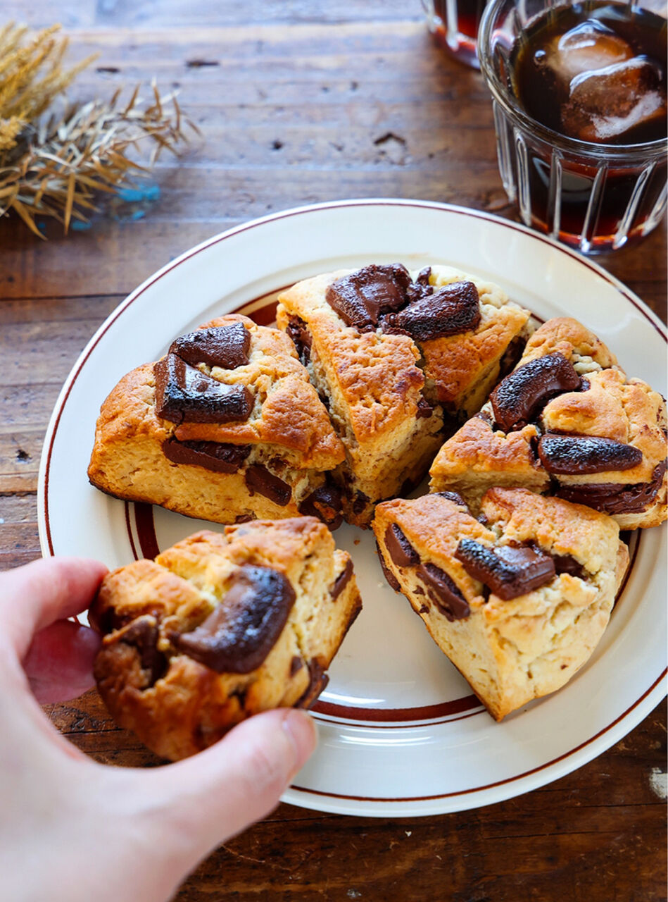 簡単!!トースターでおやつ 卵不使用*サクふわ!ホットビスケット ホットケーキミックスレシピ