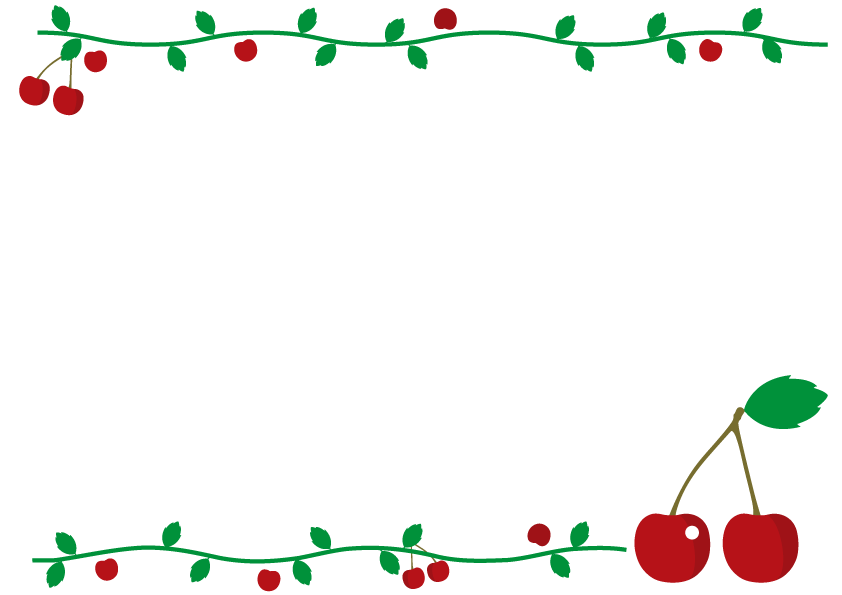 さくらんぼ:果物 おしゃれ リアル無料イラスト素材 ボンボンイラスト