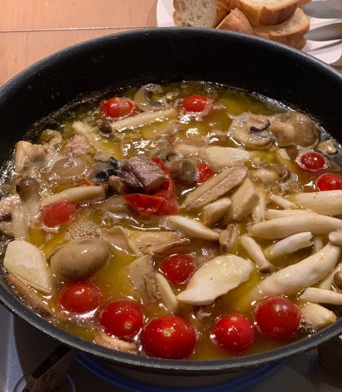 さばと白菜のアヒージョコープ東北