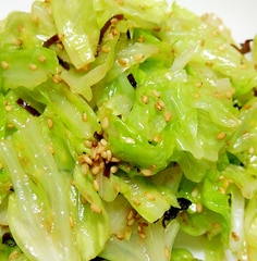 レンジで☆キャベツと油揚げの煮浸し