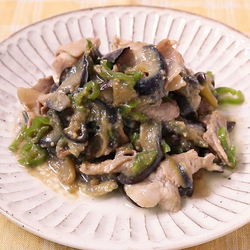 なすとピーマンのみそ炒め