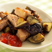 レンチンなすとアスパラといんげんの煮びたししそ風味