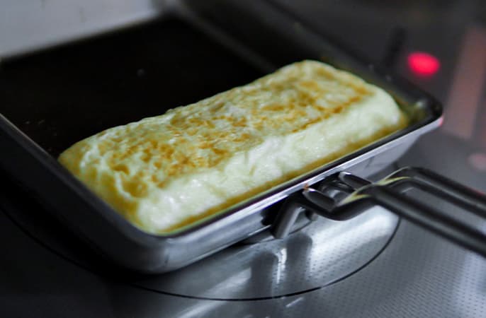 玉子焼きの冷凍保存で、解凍後ソフトで離水のない、だし巻き玉子が作りたい