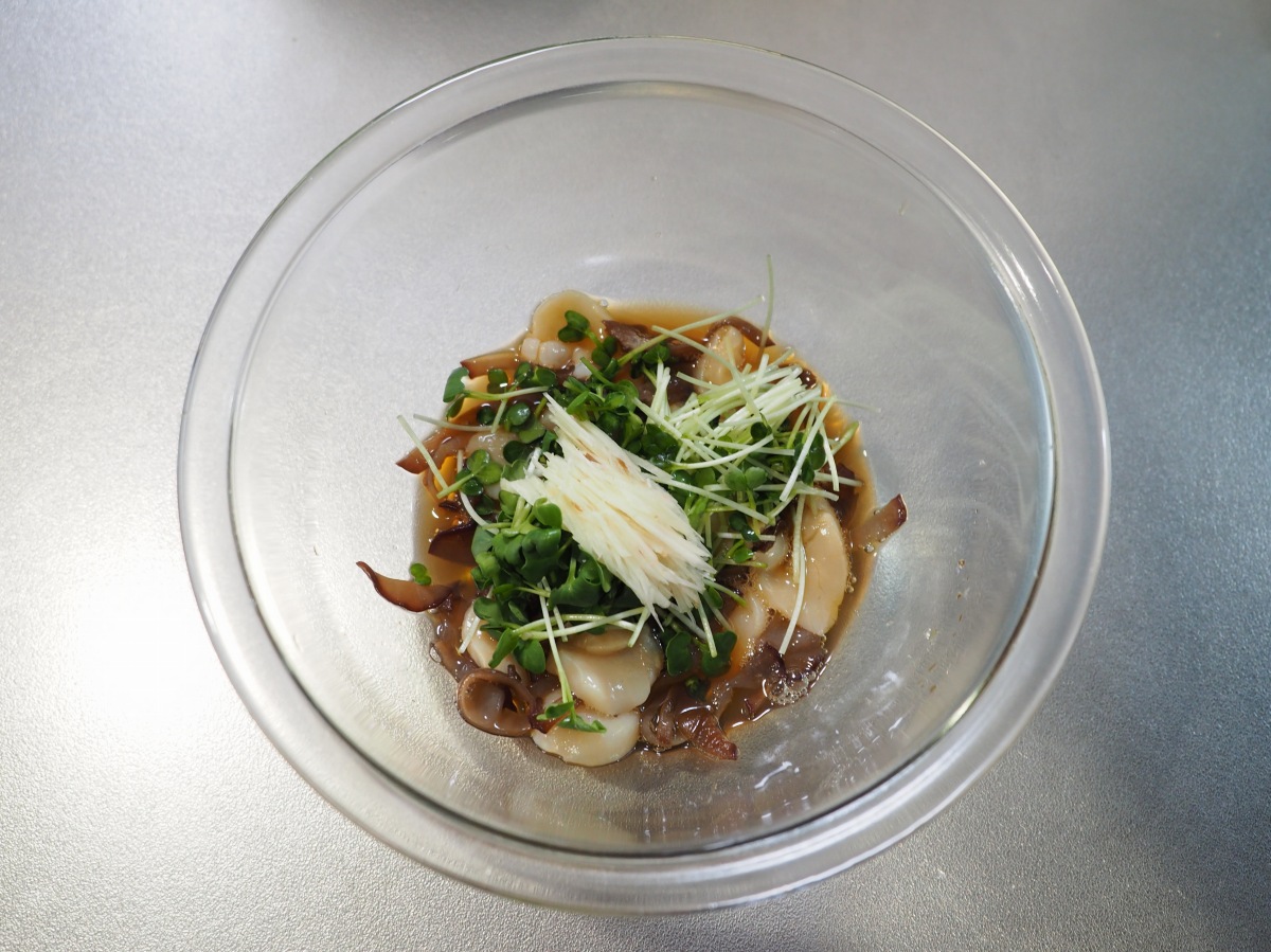 食材２つで免疫力アップ ピリッと辛い！ちんげん菜とホタテの中華風酢の物 簡単