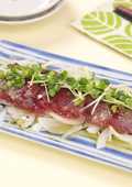 馬刺しは玉ねぎで