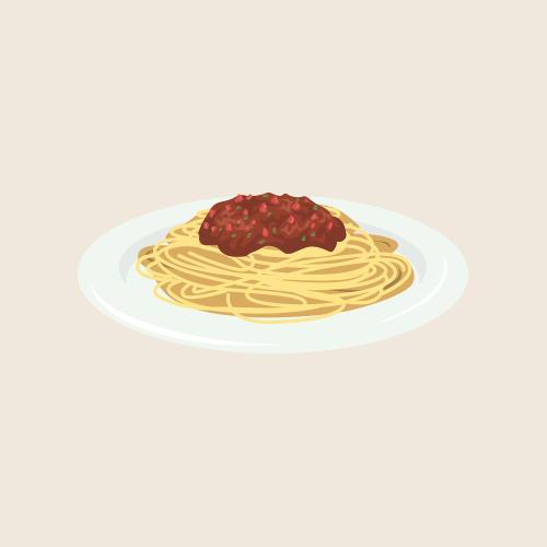 Icon_B209 動くイラスト「ミートソースパスタ」 -無料イラスト・アニメーション素材TELOPICT.com