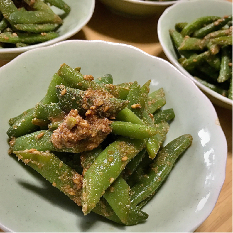 レンジで簡単！いんげんの胡麻和え