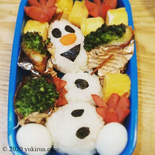 息子と娘と旦那のオベントウオラフのお弁当カリメロのみんなキャラ弁
