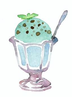 チョコミントアイスクリーム③イラスト - No: 1374969無料イラスト・フリー素材なら「イラストAC」