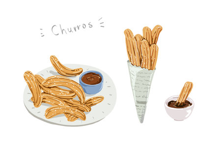 食べ物イラスト素材 チュロスの手描きベクターイラストのイラスト素材71331824- PIXTA