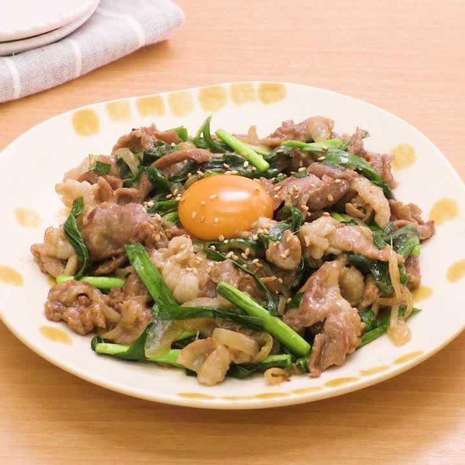 ごはんがすすむ！ ニンニクの芽の豚肉スタミナ炒め