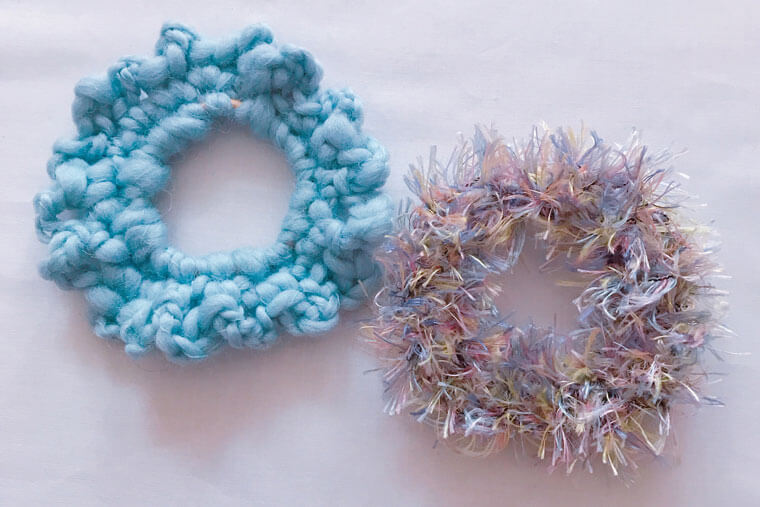 指編みで簡単！ふわっとリボンシュシュの作り方 - Ribbonista リボニスタ