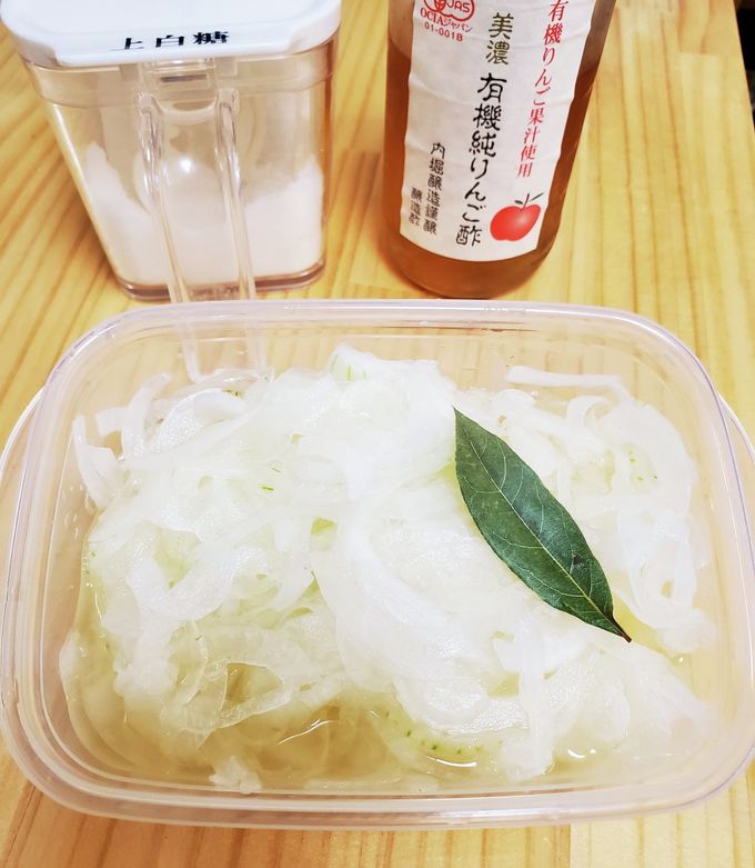 新しょうが香るたまねぎマリネ 新しょうがの甘酢漬け使用