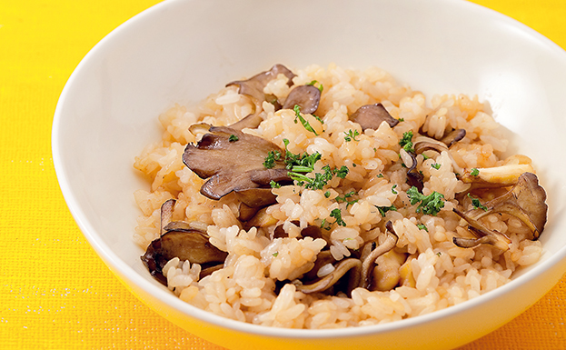 バター香る エリンギの炊き込みごはん