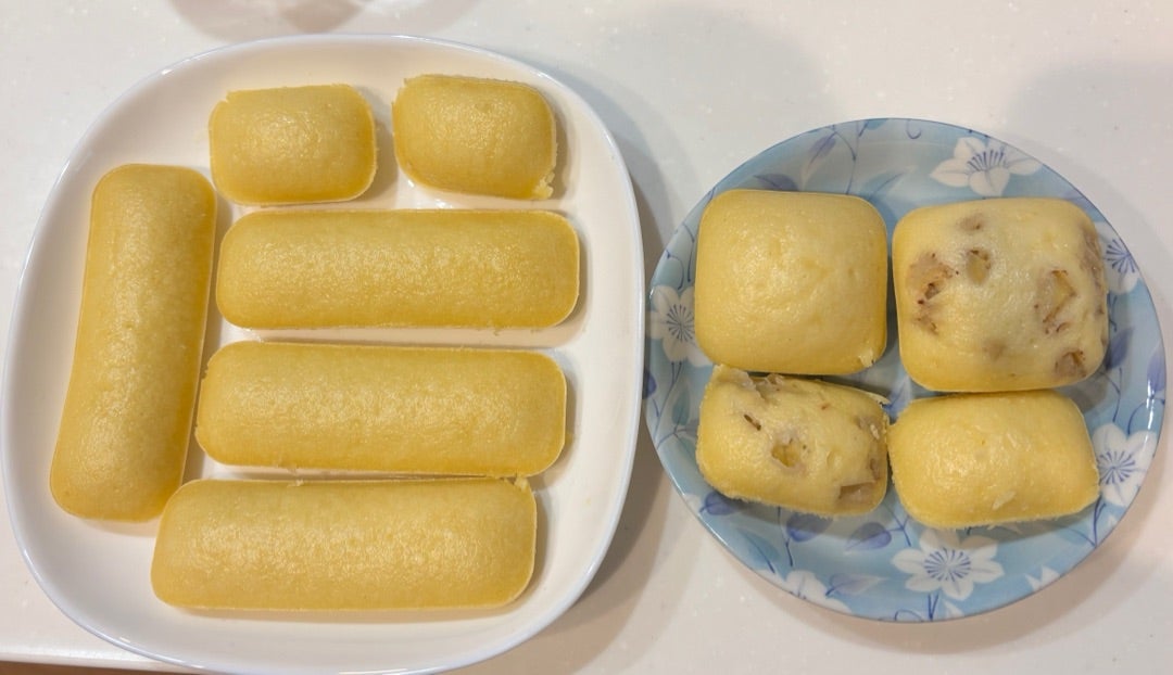 電子レンジですぐできる! 米粉の卵蒸しパン