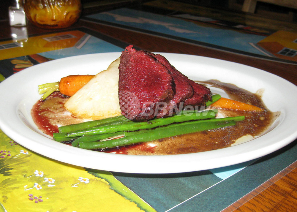 グリーンランドその土地の食：世界旅：旅して