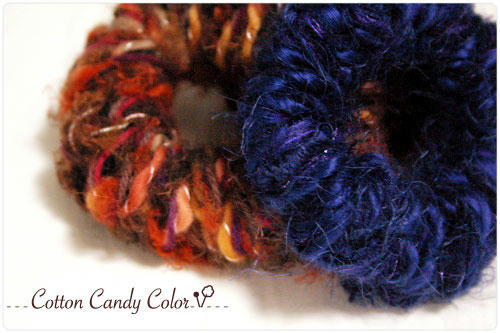 指編みシュシュの作り方 - 簡単なハンドメイド