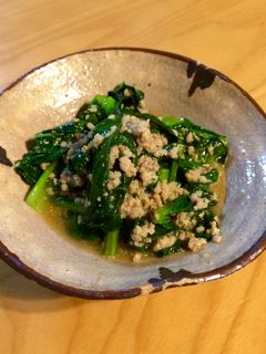 小松菜とニラの卵炒め