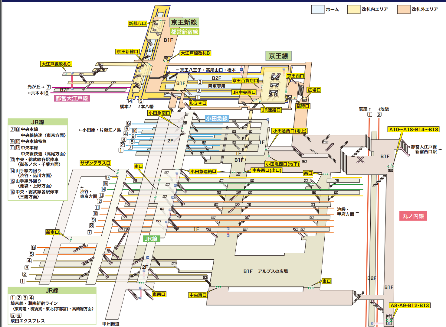 完全保存版】新宿駅の構内図を攻略！新宿駅で迷わず目的地にたどり着く方法 | ietty magazine |