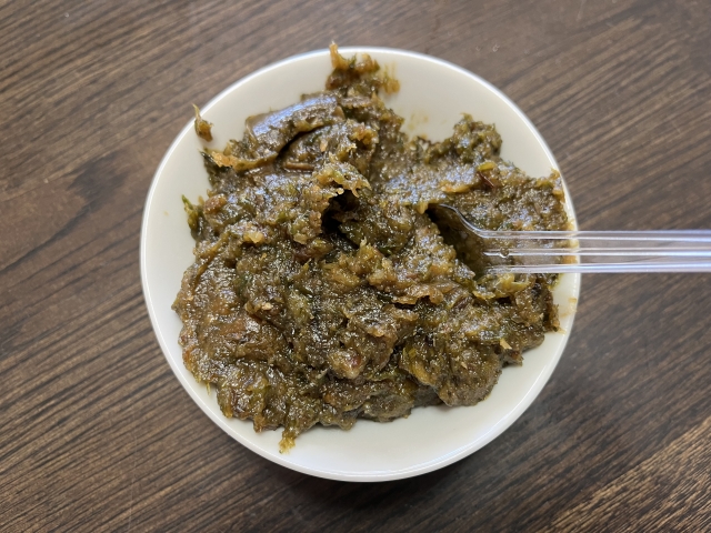 休肝日ごはん、蕗味噌ごはん、かぶの酒粕味噌汁献立。カリッとした毎日